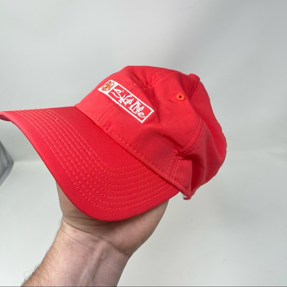 Salt Life Hat. Neon Pink polyester spandex adjustable strap back